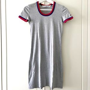 Tommy Hilfiger Grey Cotton Bodycon Dress